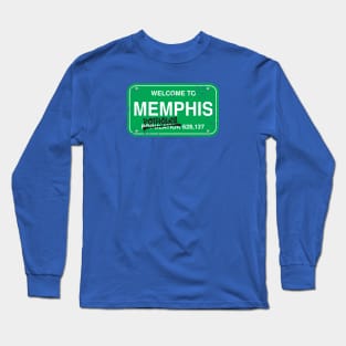 Street Sign, Memphis, Pothole Shirt, Funny Pothole Long Sleeve T-Shirt